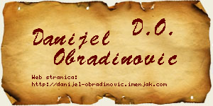 Danijel Obradinović vizit kartica